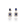 Wedding Fashion Jewelry Sapphire Stone 925 Sterling Silver/ Gold Luxury Jewelry Set